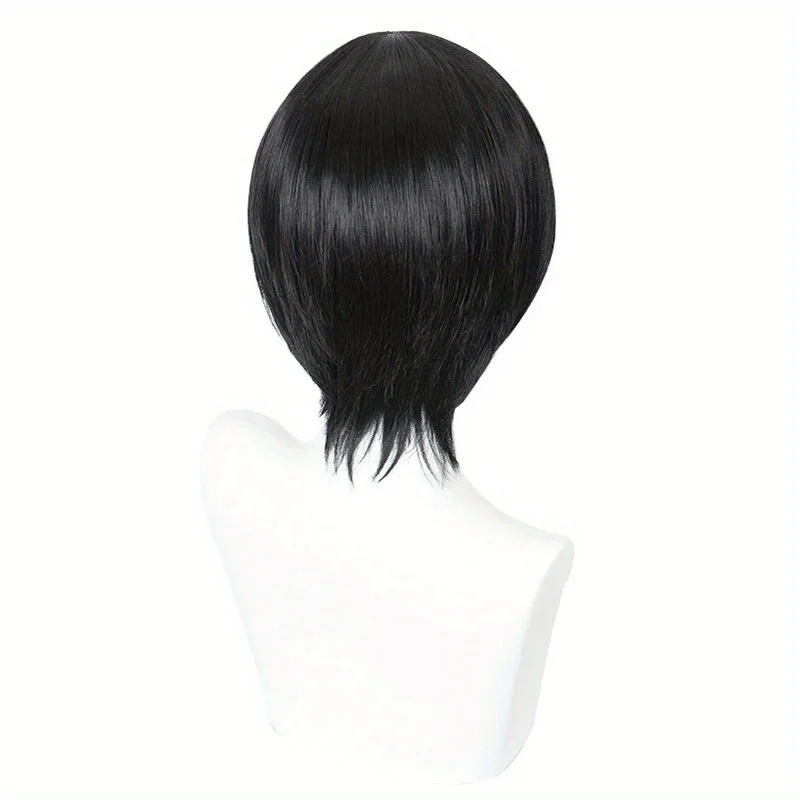 Wong Cosplay Short Bob Black Wigs Anime Cosplay Wigs Halloween Costumes Party Heat Resistant Synthetic Wigs