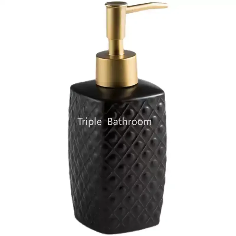 Ceramic Soap Dispenser Hand Sanitizer Bottle Shampoo Bottle Liquid Storage Container Used for Kitchen and Bathroom Decoration