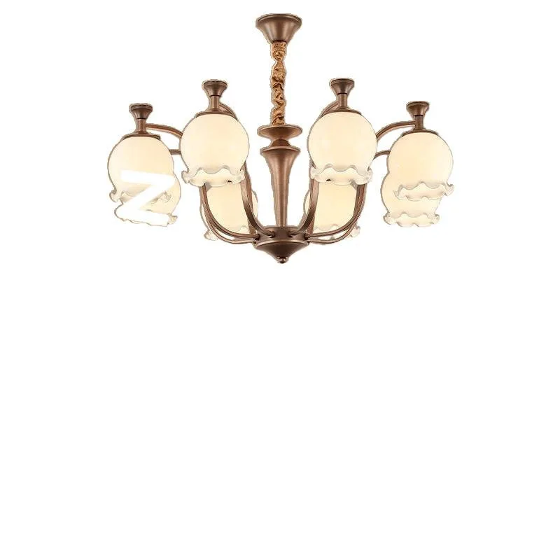 

French medieval living room chandelier American retro Internet celebrity luxury lily of the valley flower bedroom