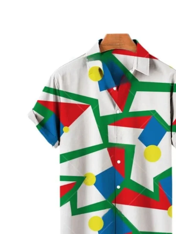 3D Printed Men's Fashionable Casual Shirt with Hawaiian Style Cleanfit Inner Wear Other Material 100% Mid-aged Suitable