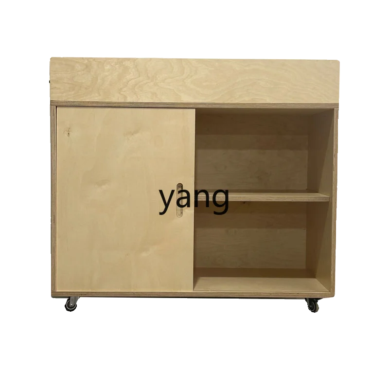 Yjq Simple Removable Side Table Living Room Sofa Storage Trolley Dining Edge Solid Wood Small Coffee Table