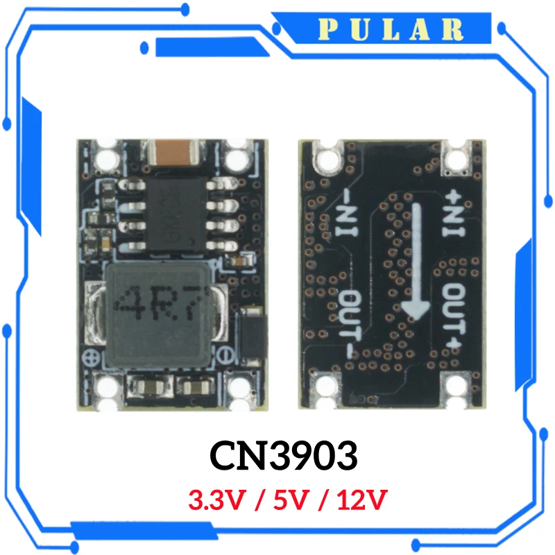 CN3903 3A Mini DC-DC Buck przekształtnik Buck PLR 5V-30V do 3.3V 5V DC Regulator napięcia DC płytka drukowana moduł Buck