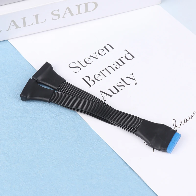 Cabo Divisor de Extensão USB 3.0 Motherboard, 19Pin, 20Pin, Adaptador de Cabeçalho Interno, 15cm, 1Pc, 1Pc