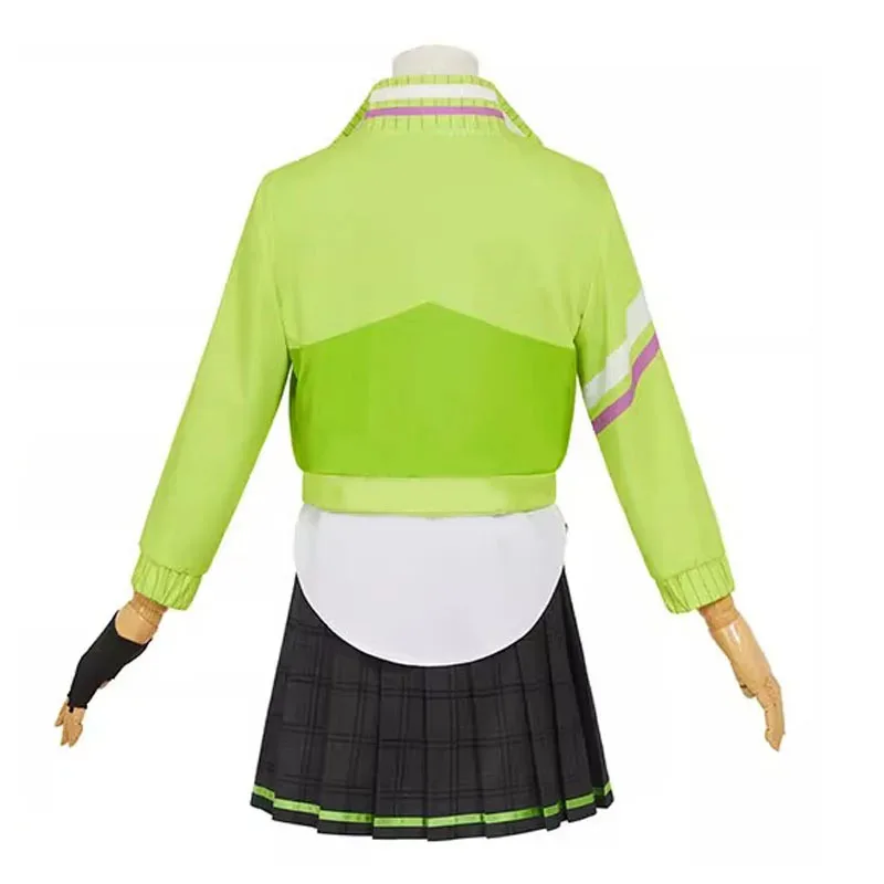 أنيمي هينوموري شيهو تأثيري حلي مشروع Sekai الملونة المرحلة ليو/تحتاج شيهو الأخضر موحدة مجموعة شعر مستعار هدية الكريسماس للنساء