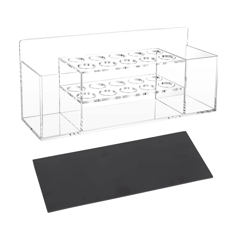 

Top-Magnetic Dry Erase Marker Holder Clear Acrylic Magnetic Marker Holder With 10 Slots And Eraser Holder Pen Pencil Holder