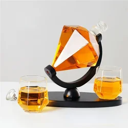 Diamond shaped decanter craft wine bottle vodka wine bottle foreign wine bottle high borosilicate transparent glass wine bottle