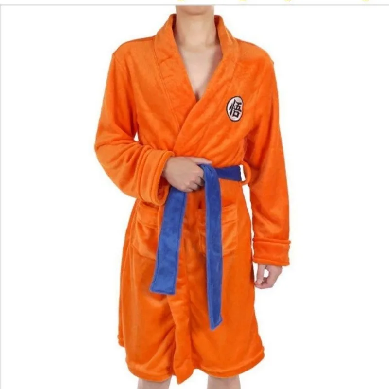 Nieuwe Anime Dragon Ball Sun Wukong Flanellen Badjas Modieuze Herfst En Winter Warm Nachthemd Voor Mannen En Vrouwen Huiskleding