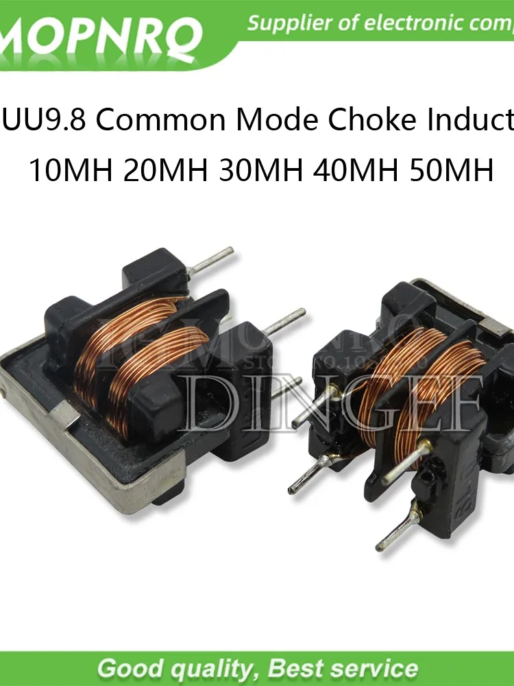 Inducteur de starter en Mode commun UU9.8 UF9.8 UU10.5 UF10.5, 10mH 20mH 30mH 40mH 50mH pour filtre, pas d'inductance 7x8mm, fil de cuivre, 5 pièces