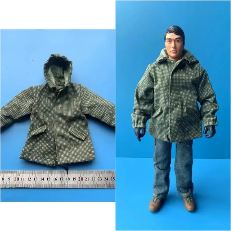 معطف سترة واقية من الرياح بمقياس 1/6 مع قبعة من الحرب العالمية الثانية ألمانيا الأمريكية ملابس قتالية عسكرية نموذج لشخصيات عمل جندي BJD مقاس 12 بوصة
