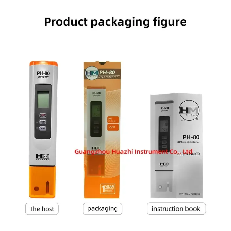 HM digital PH-80 portable Home water Ph reagent water PH Meter  water quality testing measurement tester