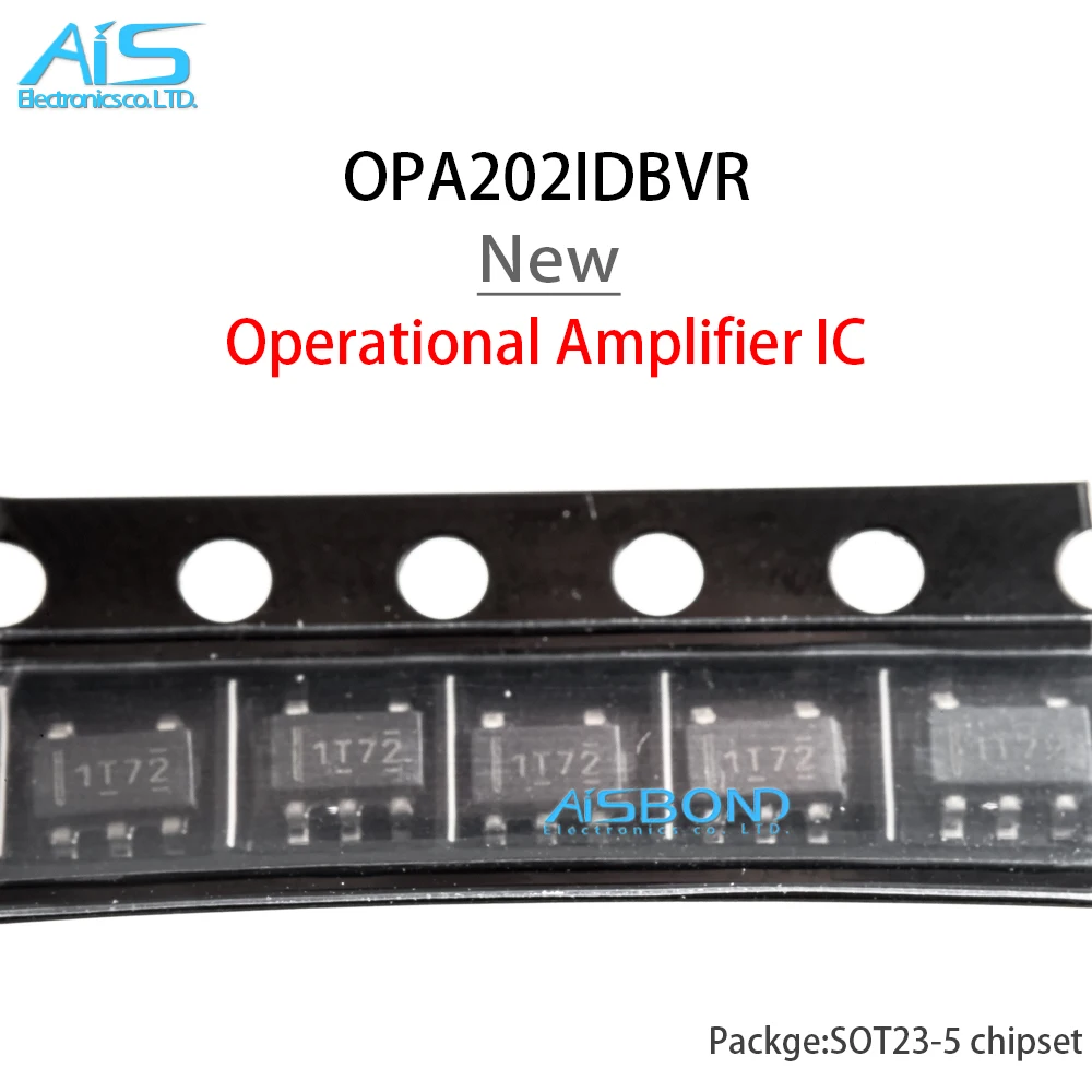 New original OPA202IDBVR OPA202IDBVT OPA202 IDBVT IDBVR Marking 1T72 SOT23-5 36V Operational Amplifier IC