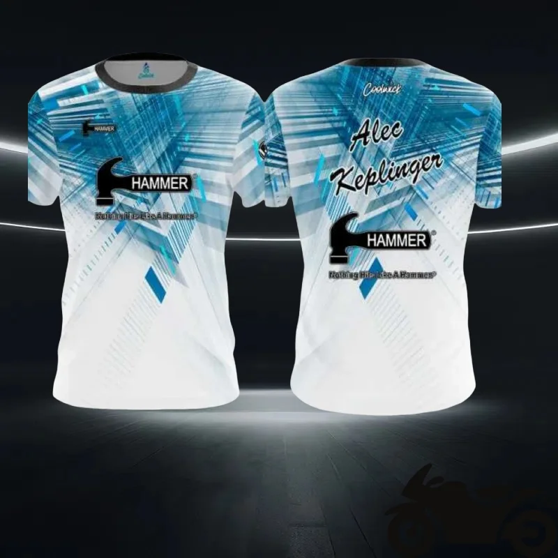 

New 2025 Men's Quick-drying T-shirt Storm Print Bowling Suit Classic Luxury and Comfort Casual T-shirt Sports Short Sleeve