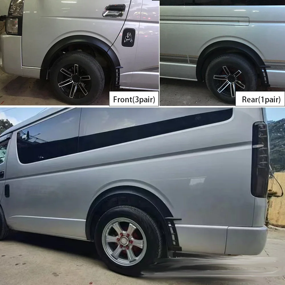 Fender Flares For Toyota Jinbei Hiace 2005-2018 Wheel Arch Flares Car Fender Trim Van Exterior Accessories Car Styling view 6