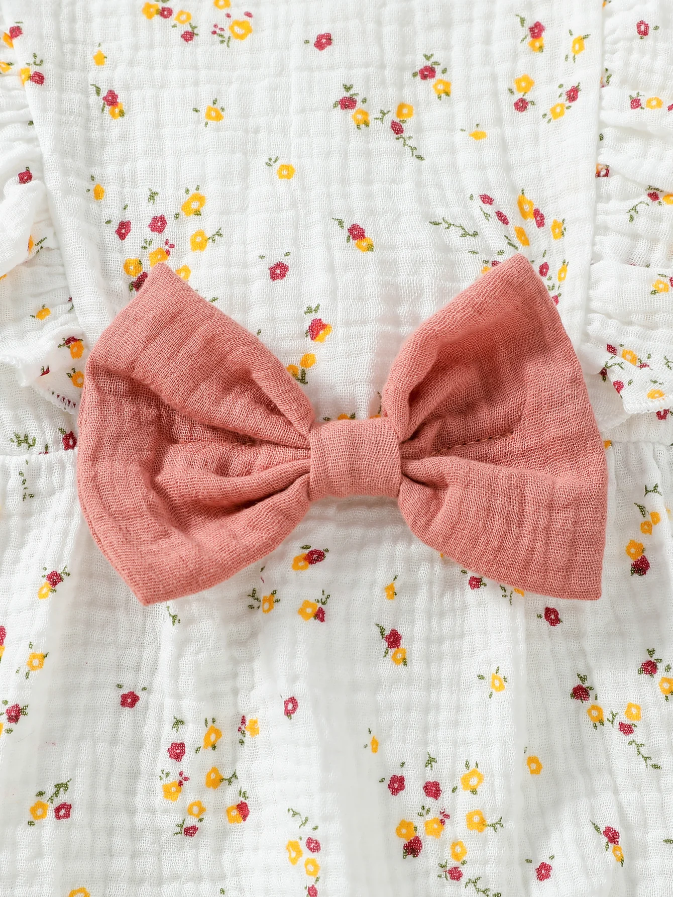 2024 Baby Girls Long Sleeve Autumn Floral Casual Cute Jumpsuit With Bow For Newborn-18M Clothing Daily Wear +Headband