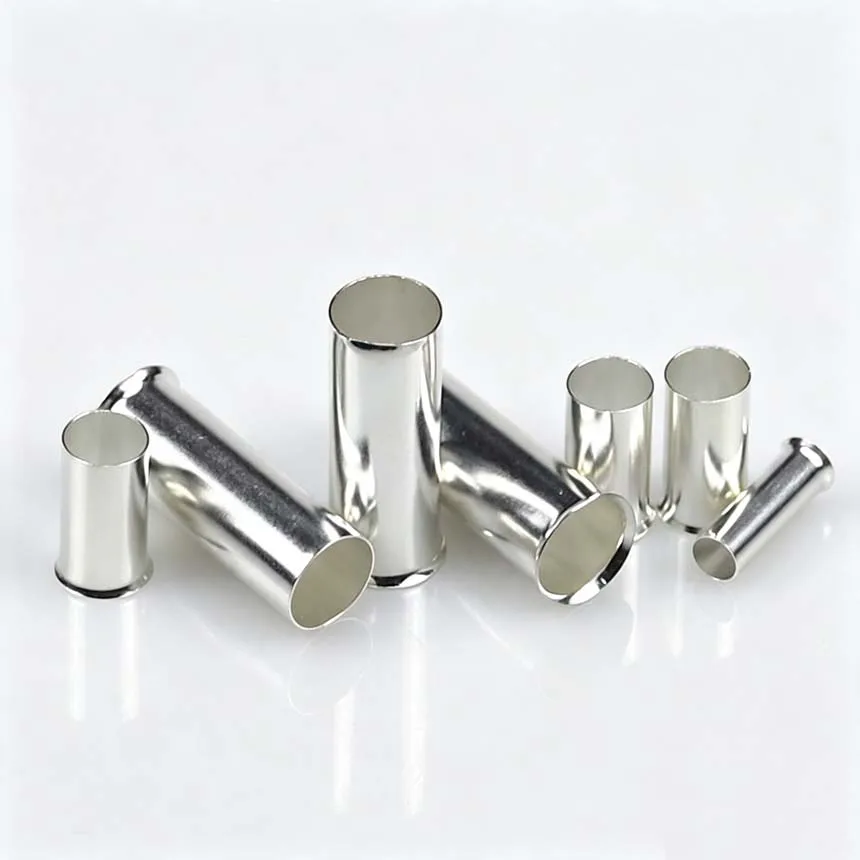 EN 0.5-95mm2 Cable Wire Copper Non‑Insulated Bare Electrical Tubular Connector End Cord Pin Ferrule Crimp Terminal