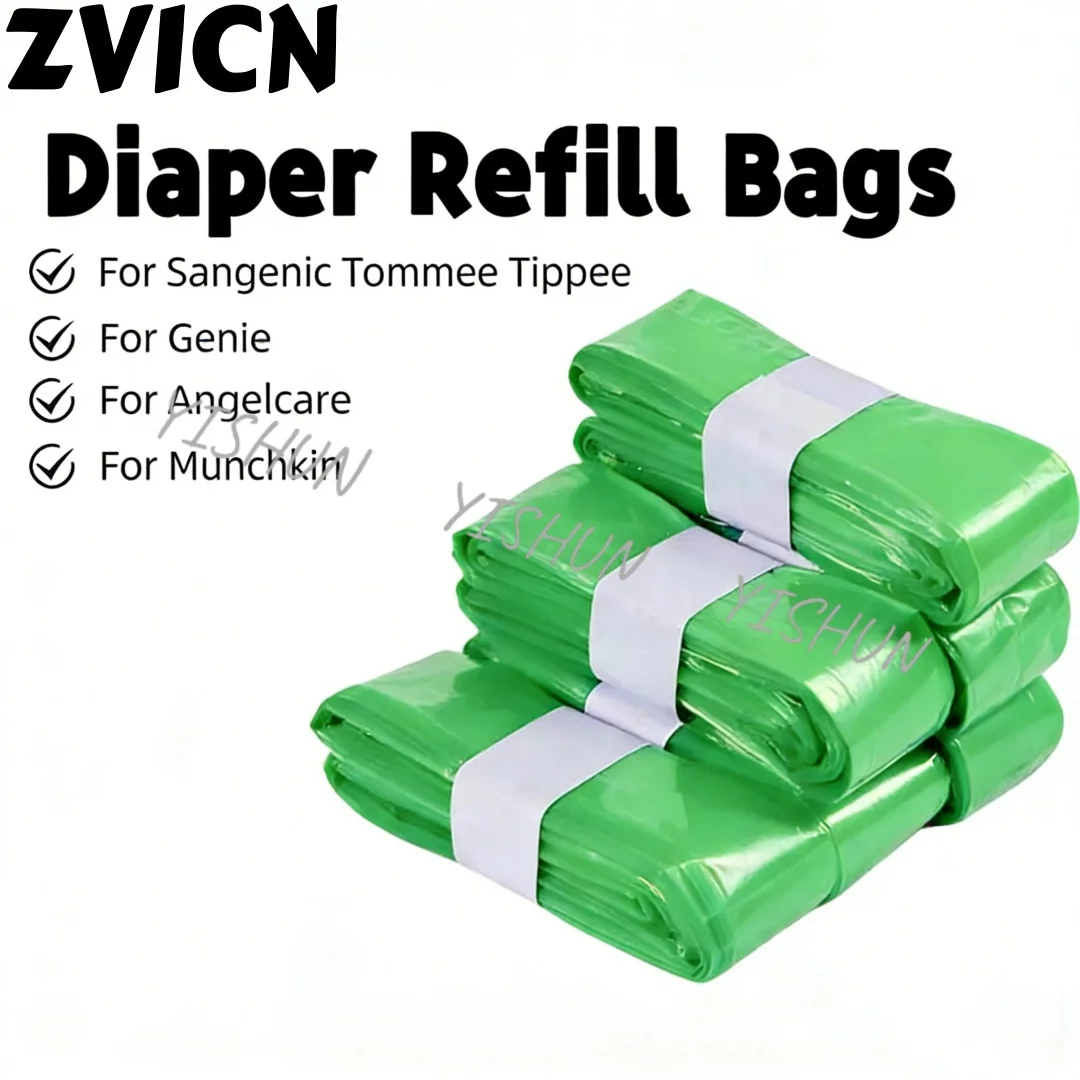 Green Bady Diaper Pail Refills Bags for Angelcare Trash for Sangenic Tommee Tippee for Twist & Click for Genie