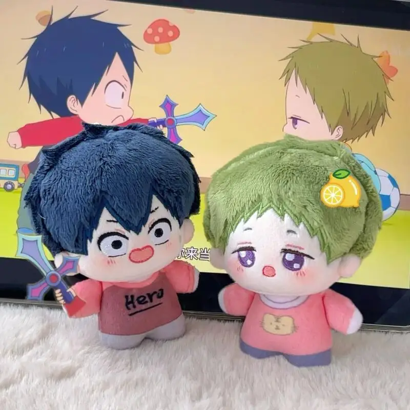 Japanese Anime Hayato Ookami Short Legs Cartoon Version Pocket Cute Plush Doll Luggage Zipper Decoration Friend's Birthday Gifts