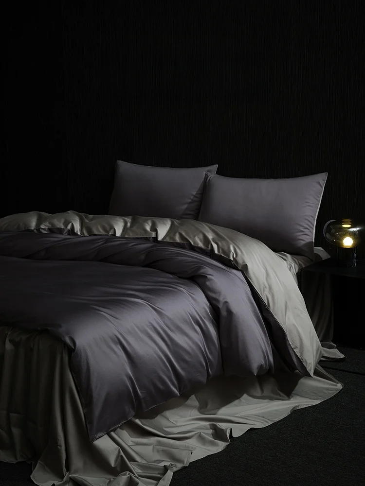 SANDMAN Eternal l Long Staple Cotton Bedding Four-Piece Set Satin Pure Cotton eet Cover Duvet Cover Bedding Accories