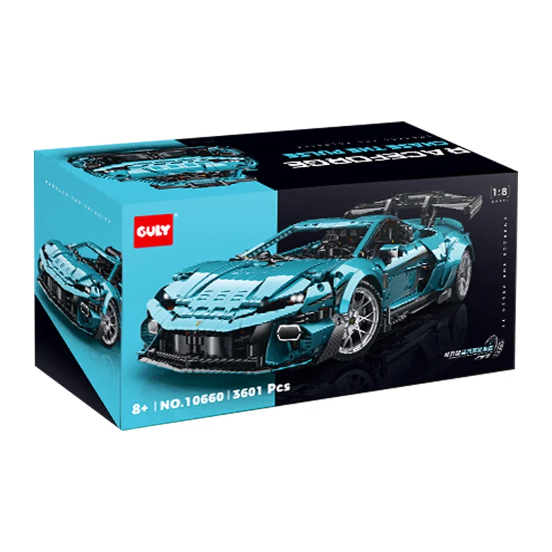 在庫あり GULY 10660 MOC テクニカル 1:8 RC スーパーカー 組み立てブロック おもちゃ 男の子向け クリスマスギフトセット