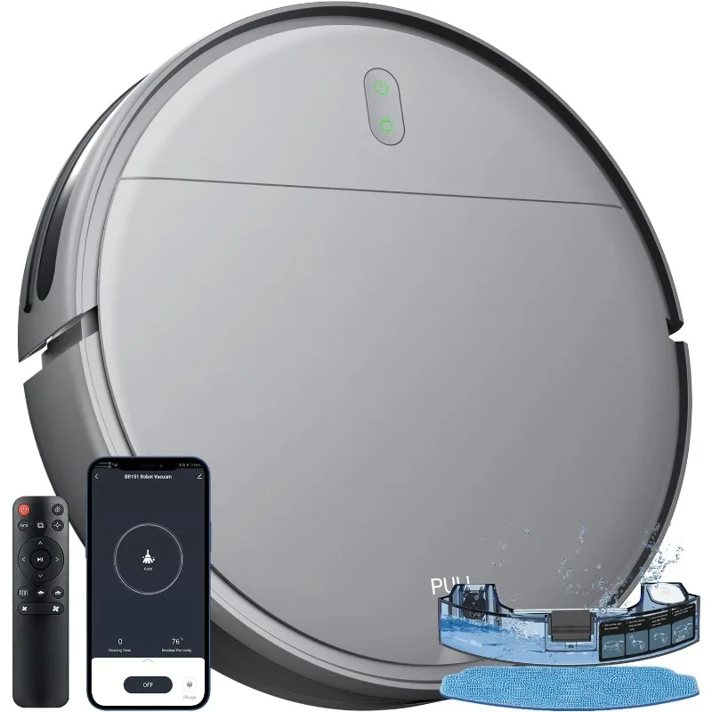 

MAMNV Robot Vacuum and Mop Combo,WiFi/Bluetooth/Alexa,2-in-1 Robotic Vacuum Cleaner with Schedule, Self-Charging