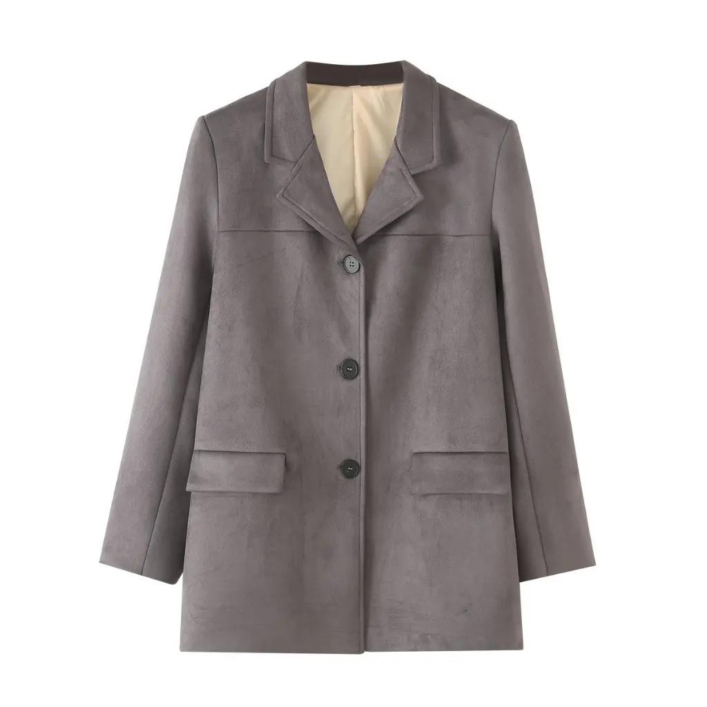 

European And American Fashion Multi-Color Suede Long Sleeve Western Coat Jacket for Women Spring Autumn New B129267