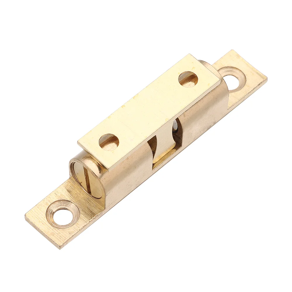 1Pcs Double Spring Steel Ball Bead Lock 40/50/60/70mm Damper Buffer Door Catch Brass Copper Door Bumper Hardware Fittings