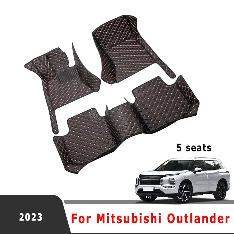 Car Floor Mats For Mitsubishi Outlander 2025 2024 2023 (5 Seater) Auto Interior Carpets Cover Accessories Rugs Foot Waterproof