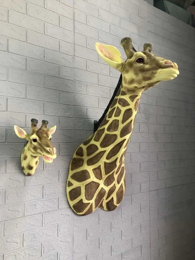 Children's Paradise Zoo Landscape Wall Background Decoration Large and Small Three-Dimensional Giraffe Wall Hangings