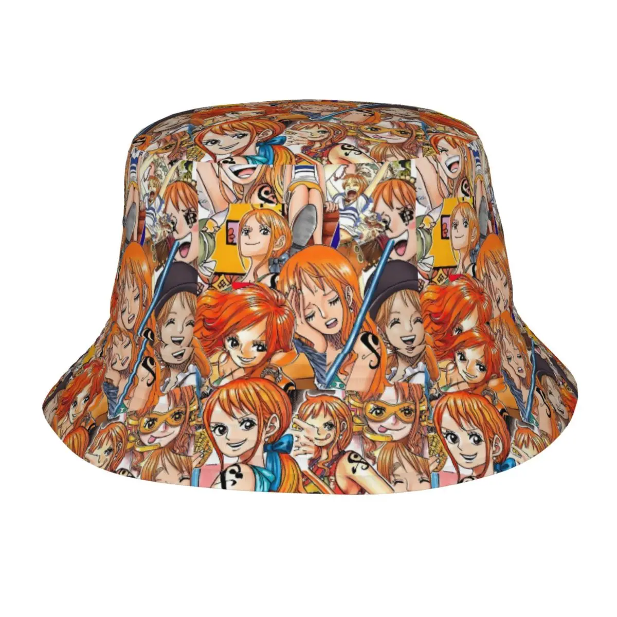 

Custom Nami Hot Anime Bucket Hat Women Men Fashion Summer Outdoor Sun Anime Fisherman Cap