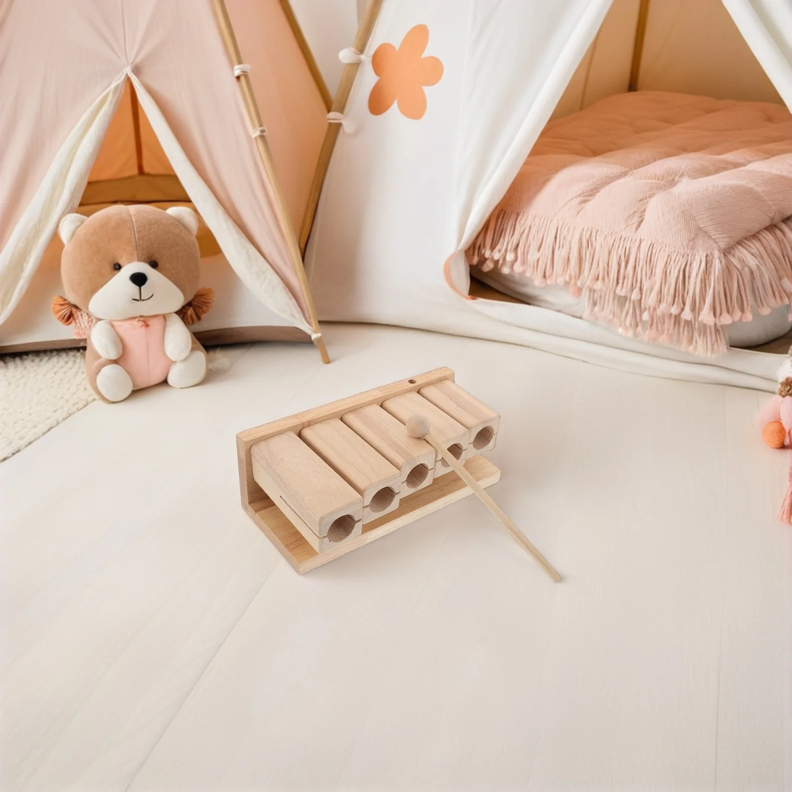 

Musical Educational Instrument Block Instruments Percussion Blocks with Mallet for Rhythm