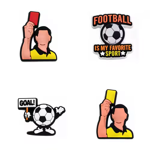Sprot Soccer Football Shoe Charms Pin for Crocs Accessories Charms Clogs Slides DIY Shoe Decoration Buckle Party Gifts - Image 17