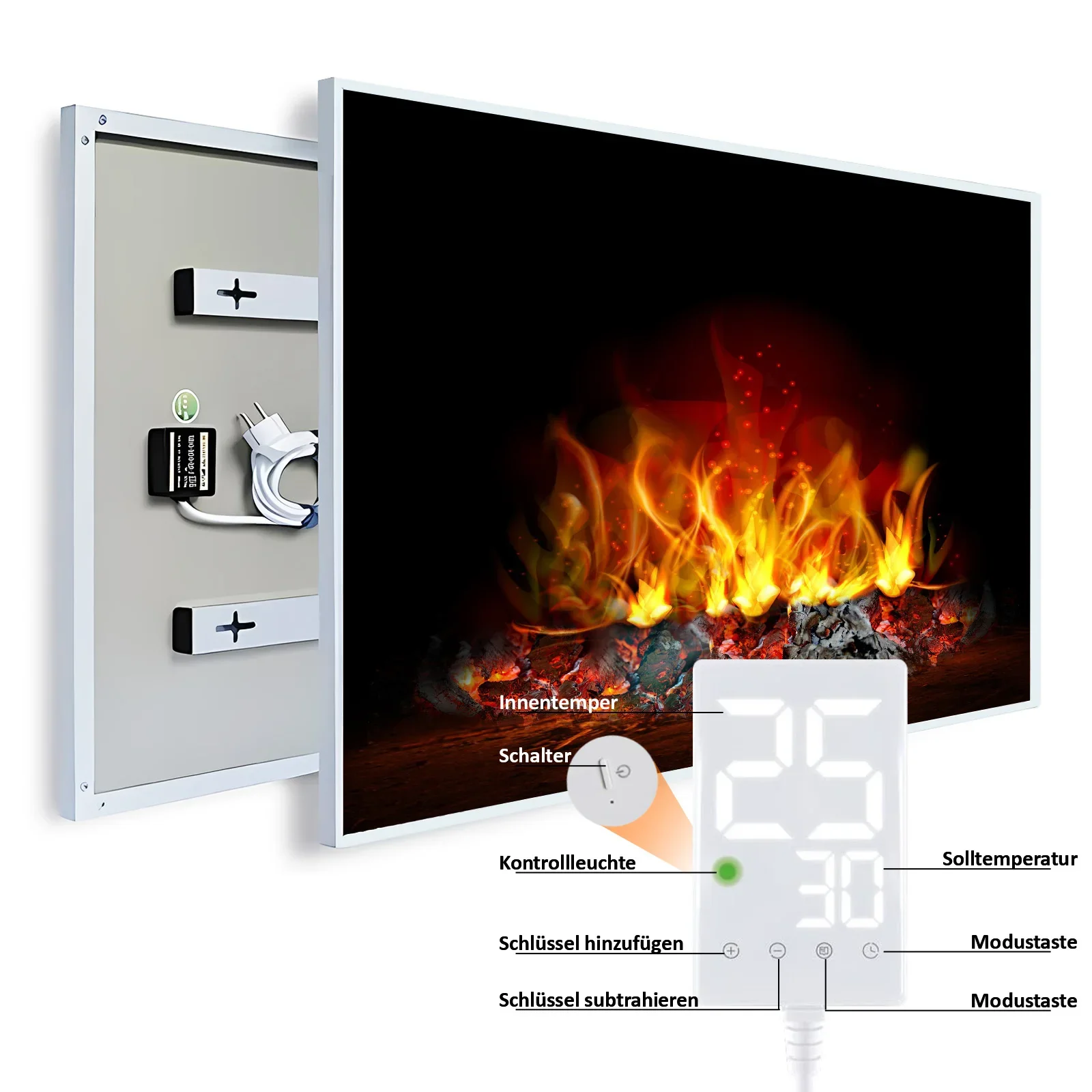 EnjoyheartT-IC180W Farinfrared Panel Heater Ecological Electric Energysaving Wall Mounted Boiler Intelligent Temperature Control