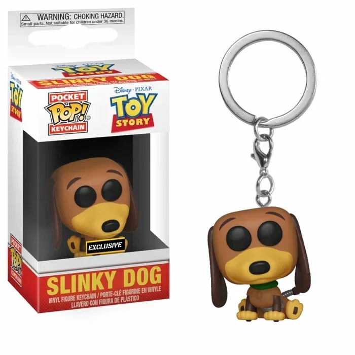 Funko POP Toy Story 4 Forky Slinky Dog Woody Buzz Lightyear Alien Keychain Action Figure Collection Model Toys for Children Gift view 5
