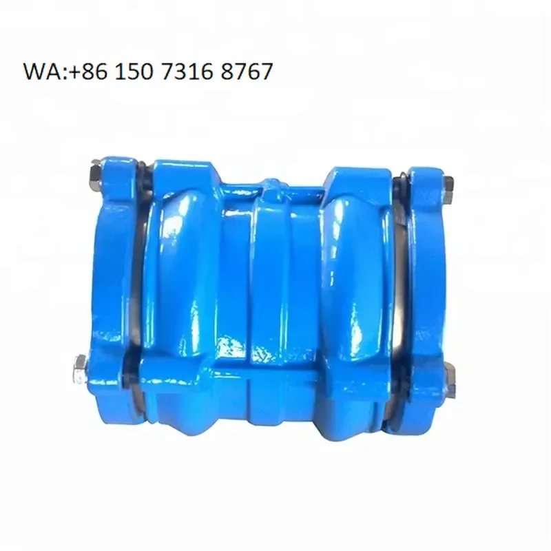 Ductile Iron Restrained Flange Adaptor Coupling for   Pipes With Brass Ring