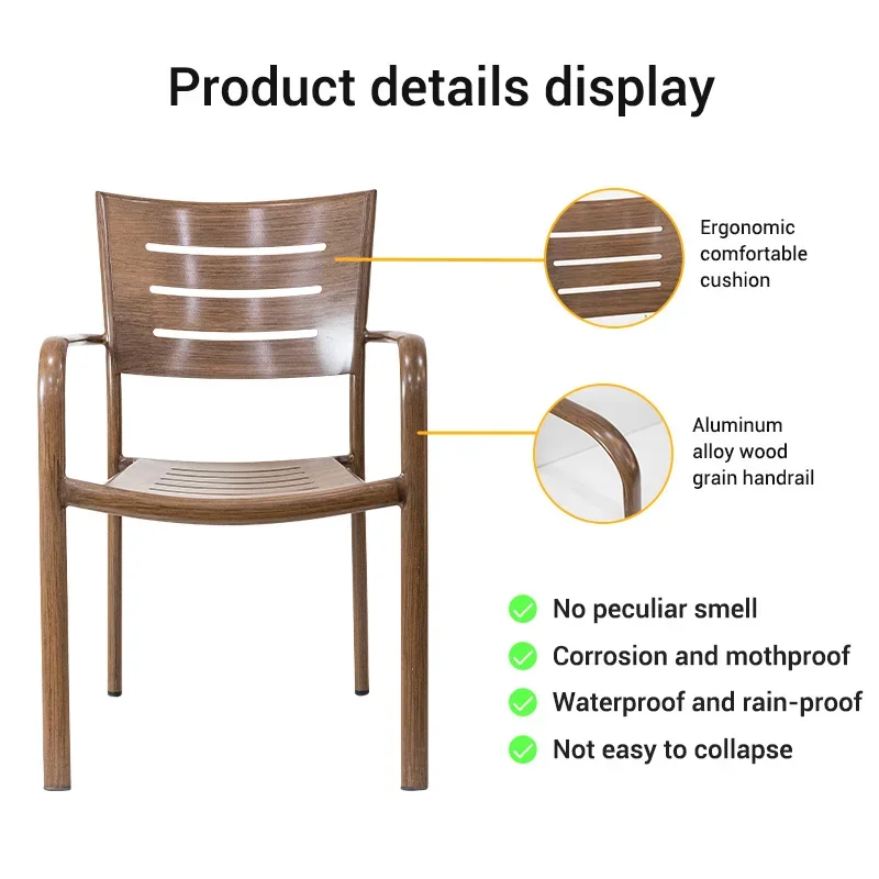 

zz Factory Price Aluminum Furniture Patio Garden Metal Camping Picnic Outdoor Chair