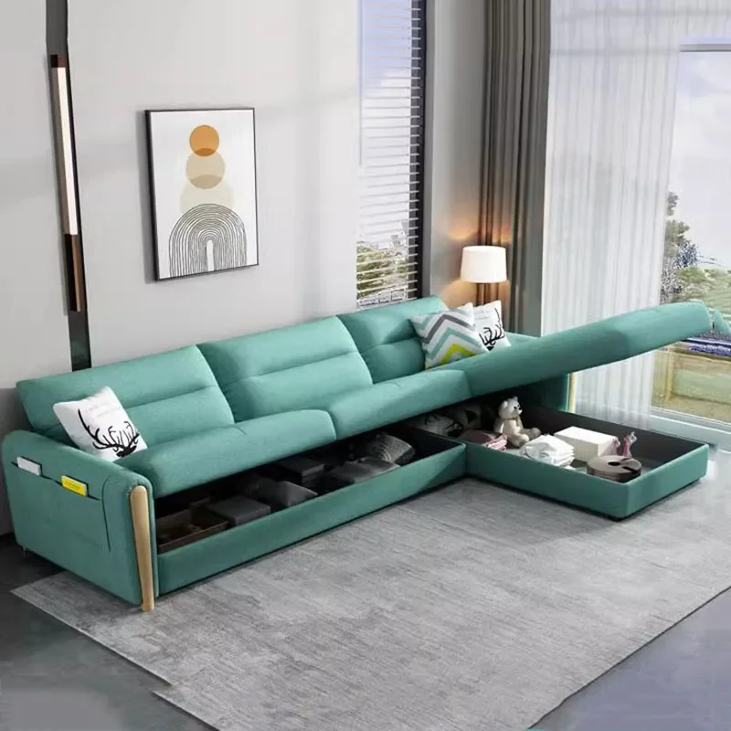 

Wood designer Simple Sofas Beds Kawaii L Shape Green extendeble Floor Living Room Sofas Nordic Foldable Sofy Do Salonu Furniture