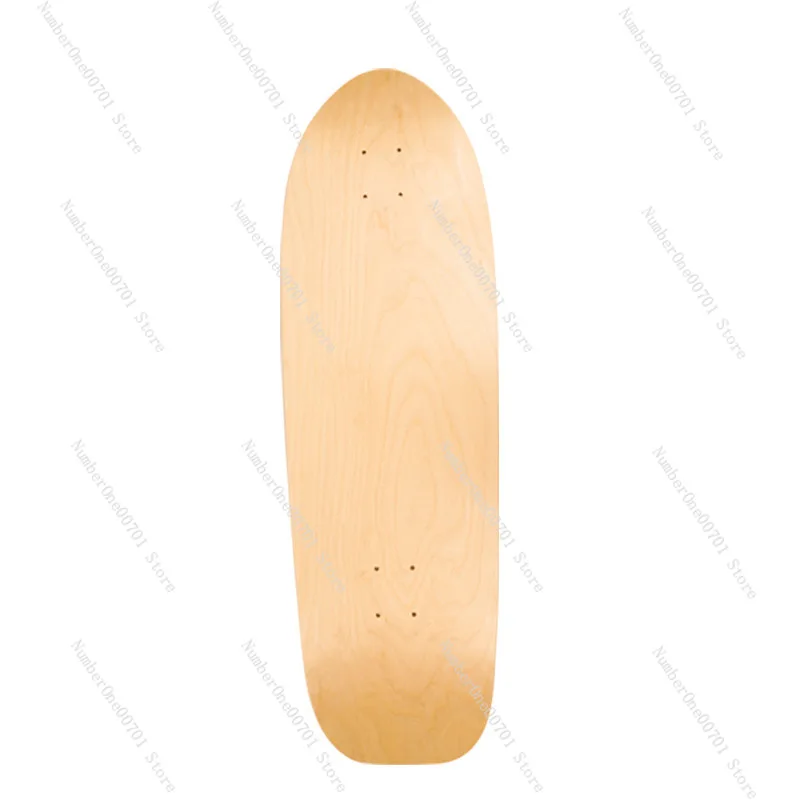 33 Inch Natural Wood  Deck, Hard Rock Imported Maple, Flywheels Deep Foot Cup Skateboard Deck