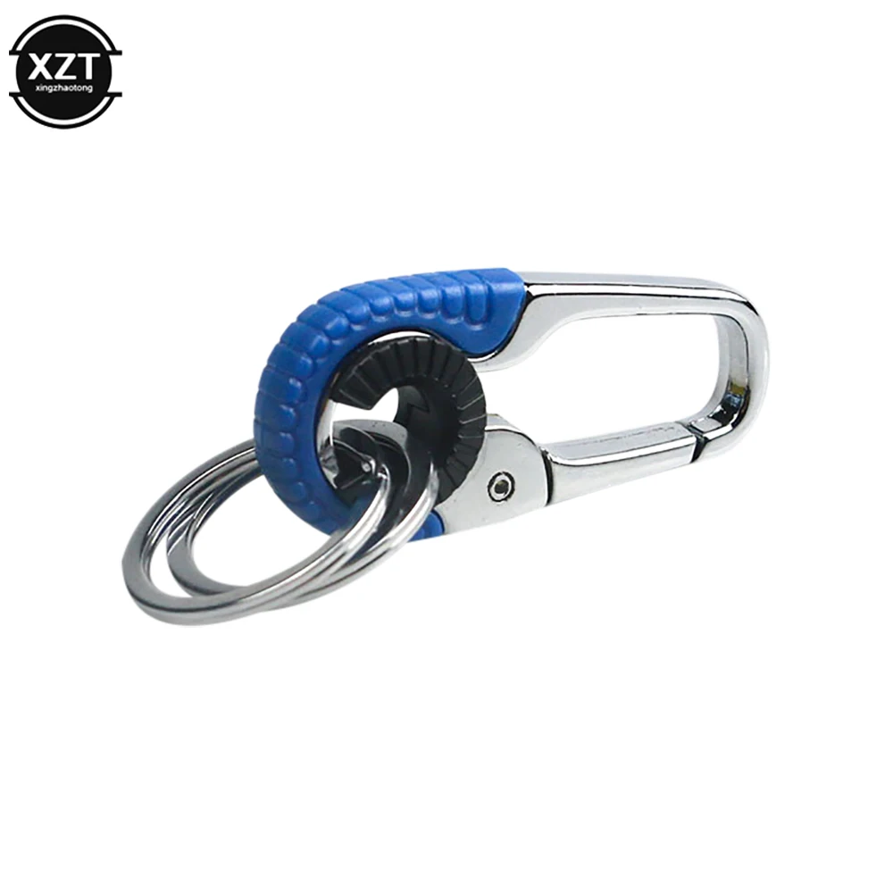 Durable Car Keychain Hook Stainless Steel Buckle Outdoor Carabiner Climbing Tool Double Ring Car Keyring Брелок Для Ключей