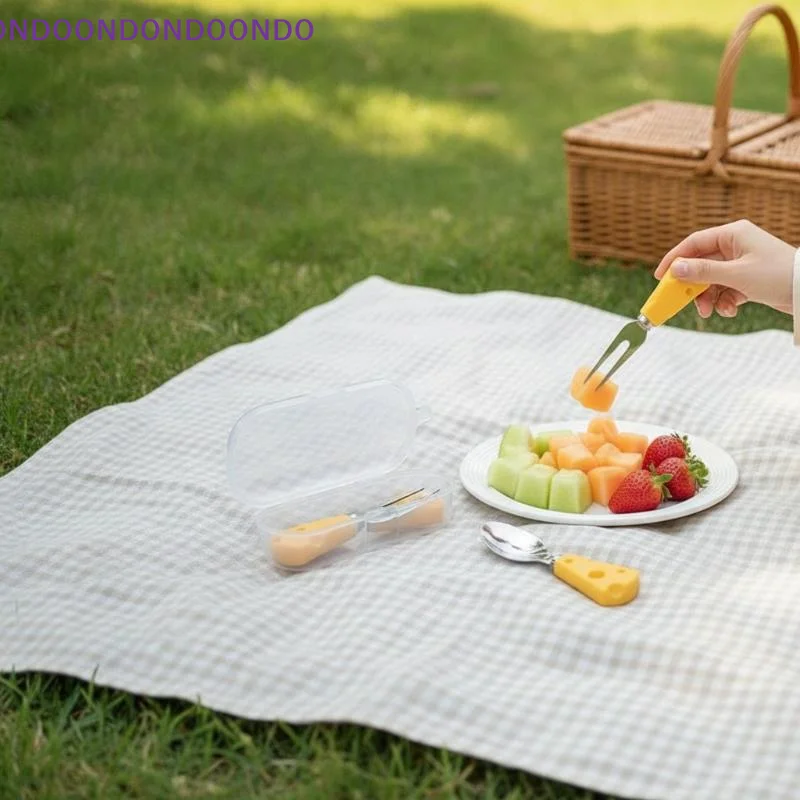 Stainless Steel Super Cute Cheese Knife With Cheese Shaped Handle Cute Breakfast With Butter Cake Bread Dessert Fork