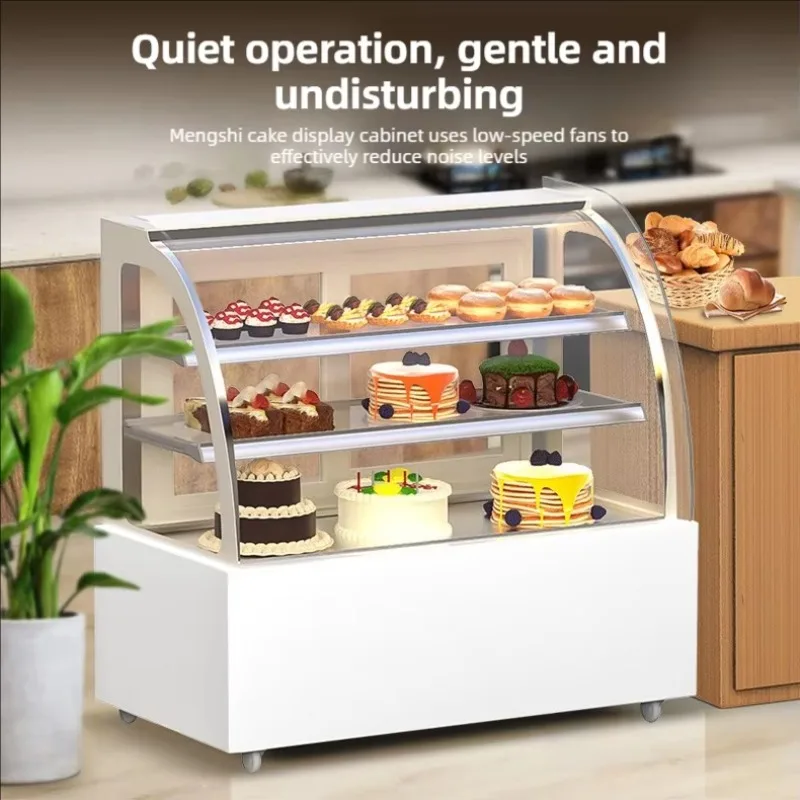 高品質冷蔵ベーカリーディスプレイキャビネット ステンレス鋼とガラス製ケーキショーケース 必須冷凍設備