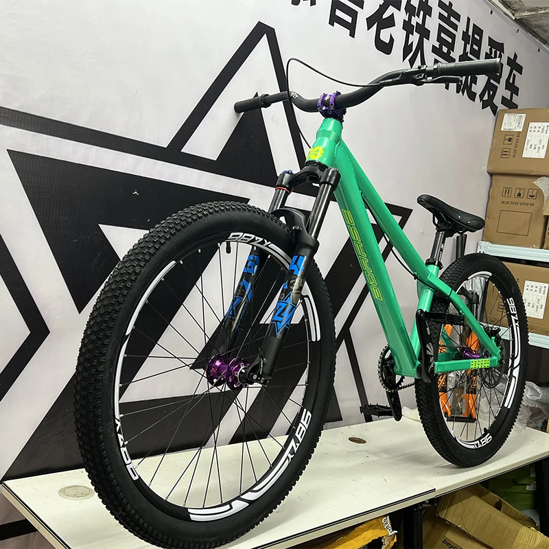 AliExpress NONE BOARSE Hydraulic Disc Brake 26" Aluminum Alloy Dirt Jump Bike Complete DIY High Strength Mountain Bike For Street Trials