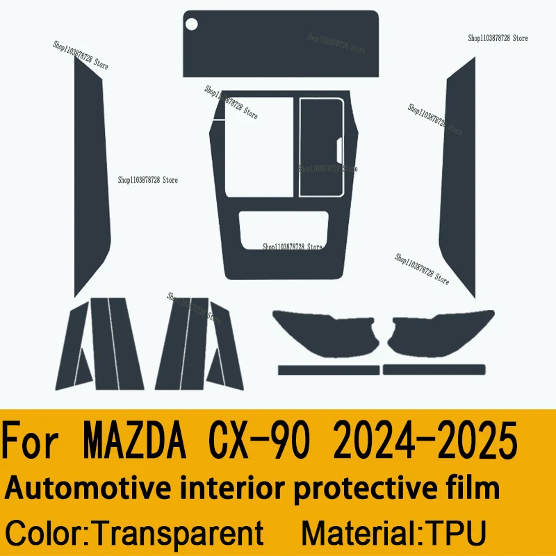 فيلم دي حماية en TPU pour panneau de Navigation MAZDA CX-90 2024، مضاد للأشعة فوق البنفسجية لـ interior d'automobile، ACC #2