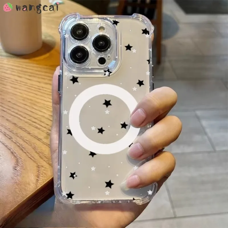 For Samsung Galaxy A41 A40 A31 A21 A20s A20E A30 M10s A11 A10s M01s A01 5G 4G Cute Cool Star Clear Soft Wireless Phone Case
