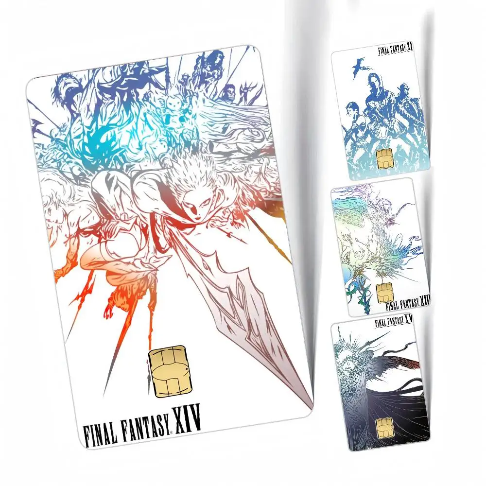 Final Fantasy VIII Main Character 4pcs 1Set Credit Debit Card Sticker Sticker Decoration Waterproof Small Card Skin Sticker