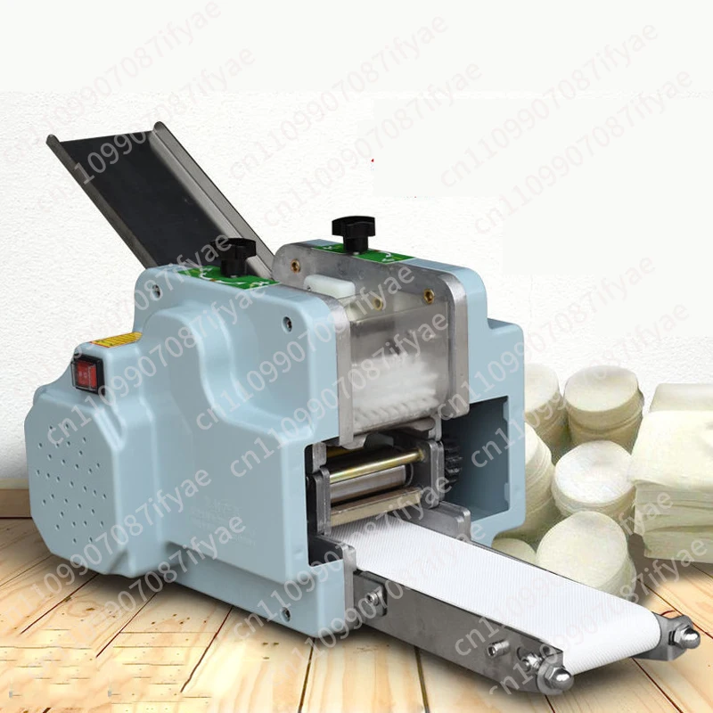 Electric Automatic Wonton Wrappers Machine Dumpling Wrapper Maker Machine Roll Dough Press Commercial Round/Square Dumpling Skin