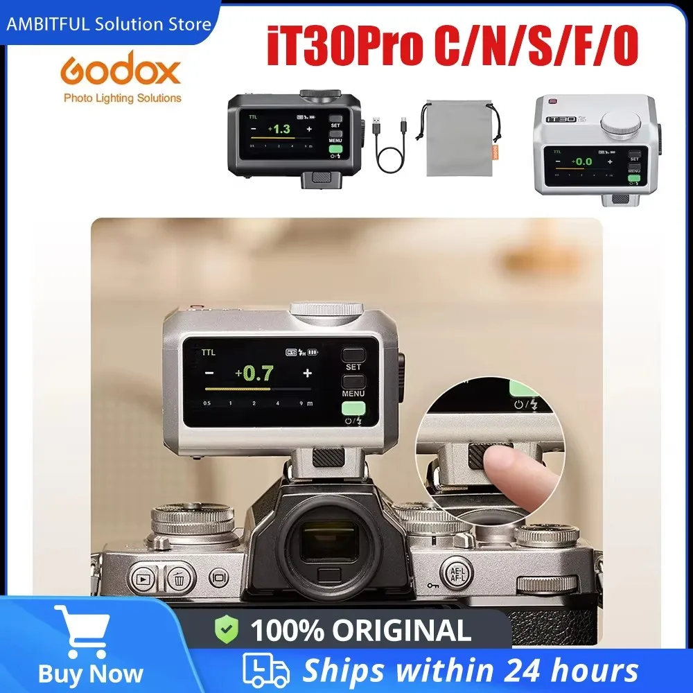 Godox MINI Camera Flash Speedlite for Canon Nikon Sony Fuji Olympus HSS TTL 2.4G Wireless iT30Pro C/N/S/F/O iFlash Pocket Flash