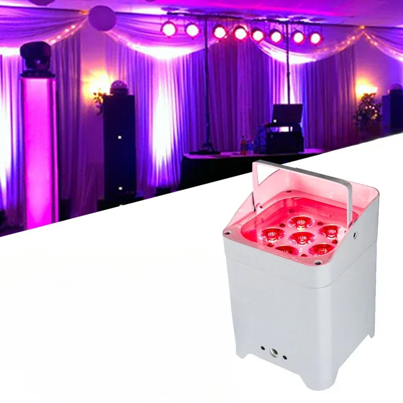 6 * 18W Rgbwauv Dj Wedding Battery Stage Lighting Equipment Power Supply Light Emitting Diode Upstream Wireless Dmx Stage Light