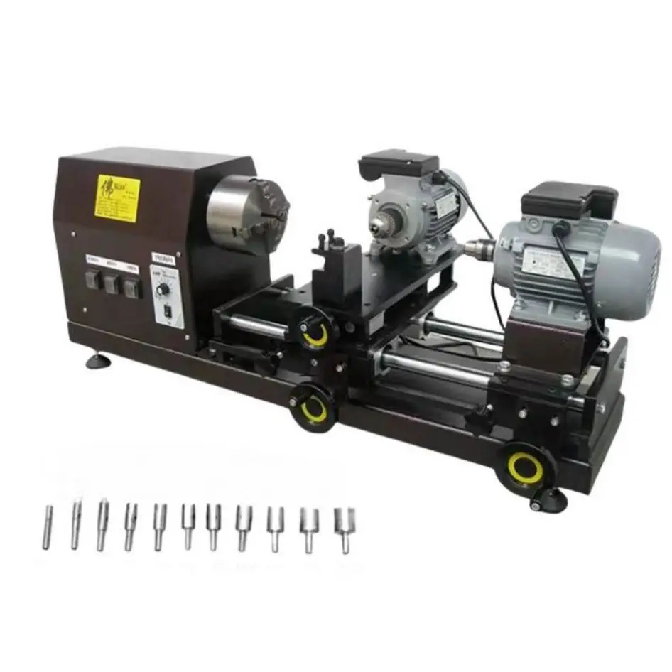 Metal Working Machine Lathe For Jewelry Tools Accessories Infinitely Variable Speed Wood Lathe With Secondary Motor For Buddha