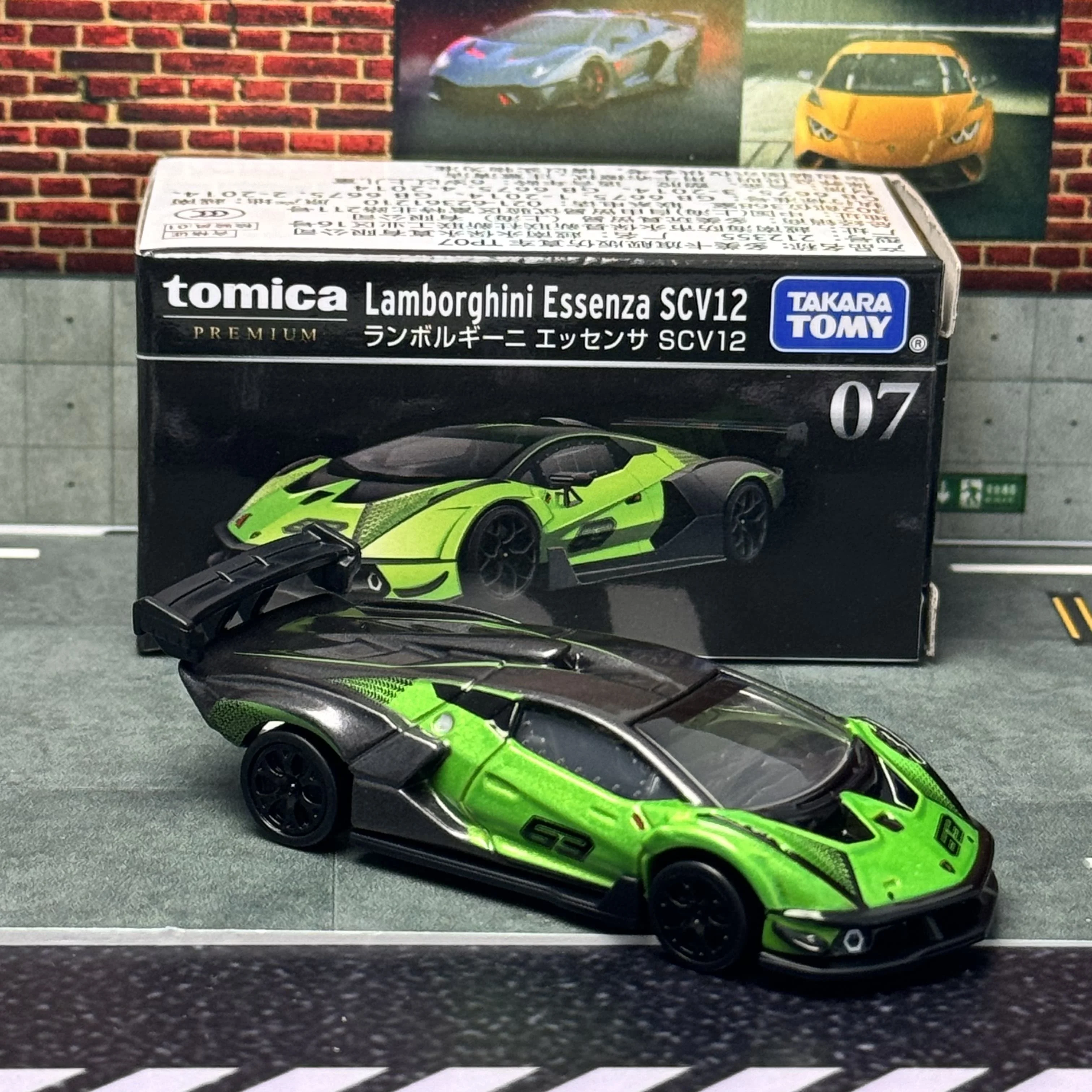 

Takara Tomy Tomica Premium 07 Lamborghini Essenza SCV12 Alloy Car Vehicle Diecast Metal Mode Collection Display Boy Toy Gift