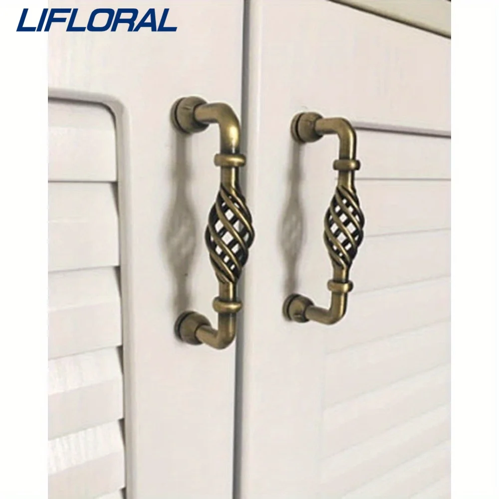4 قطعة قفص العصافير خزانة تسحب المطبخ دولاب مقابض الرجعية مقابض للخزانة خمر النحاس مقبض كابينة درج الأجهزة #3